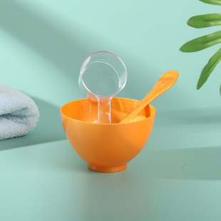 Plastic PP golden mask bowl 3-piece set DIY film mixing tool film mixing bowl stick Spoon soft film powder mixing bowl