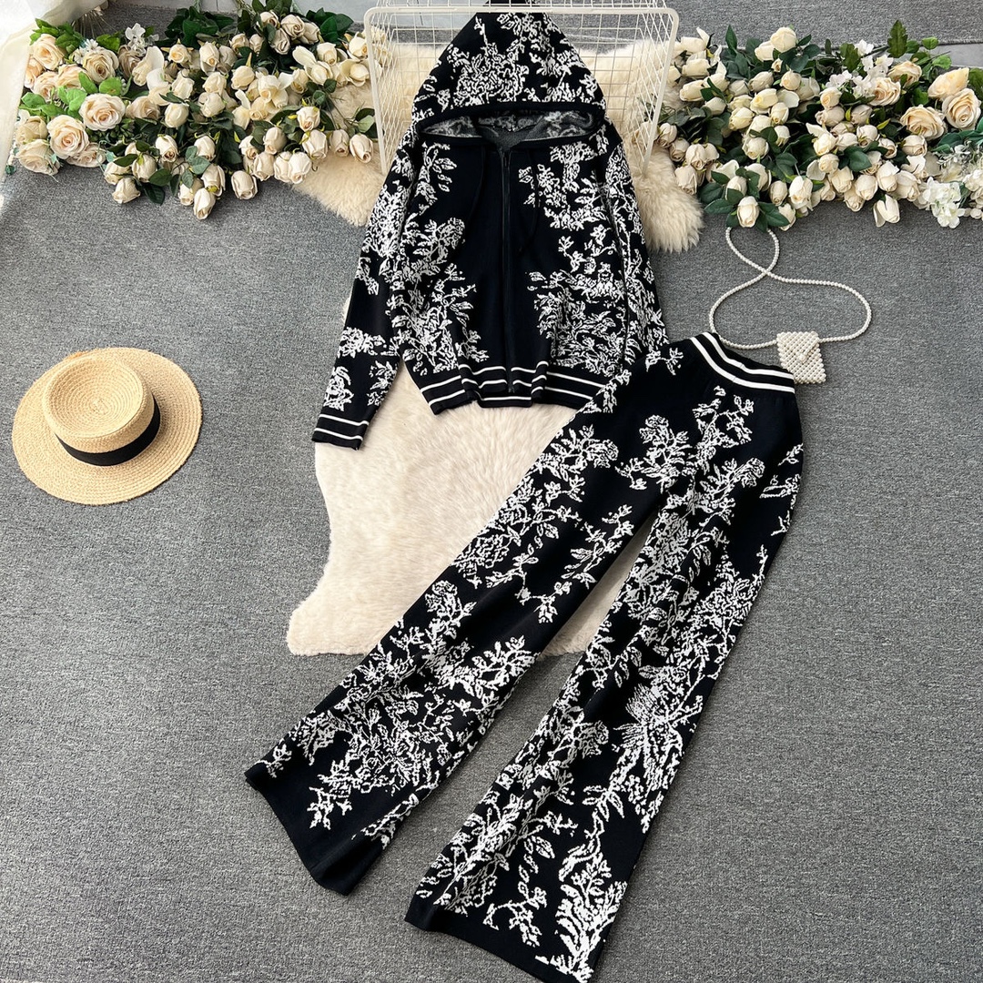 Daily Street Women's Casual Plant Rayon Printing Pants Sets Pants Sets display picture 2