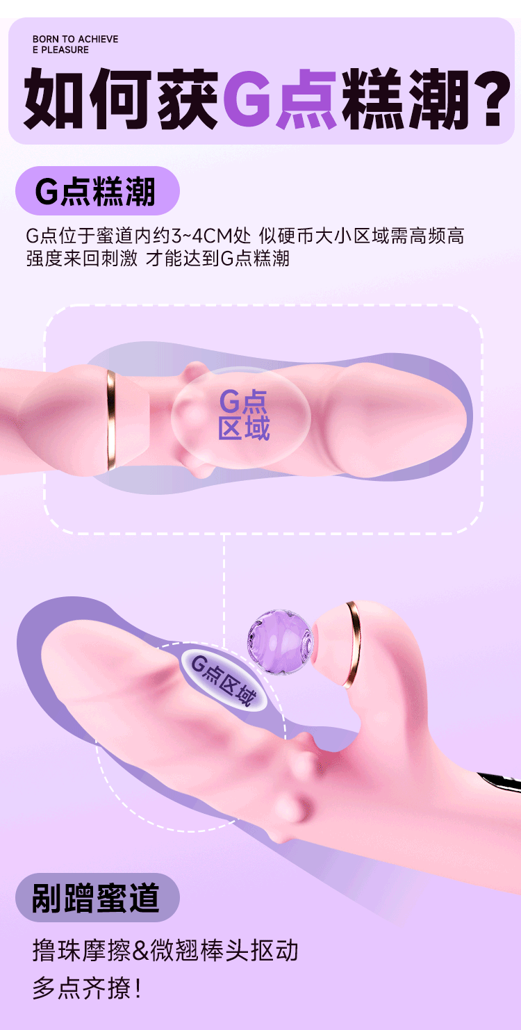 Fully Automatic Silicone Massage Wand with 10-Frequency Thrusting and Suction, USB-C Magnetic Charging — detail image 1