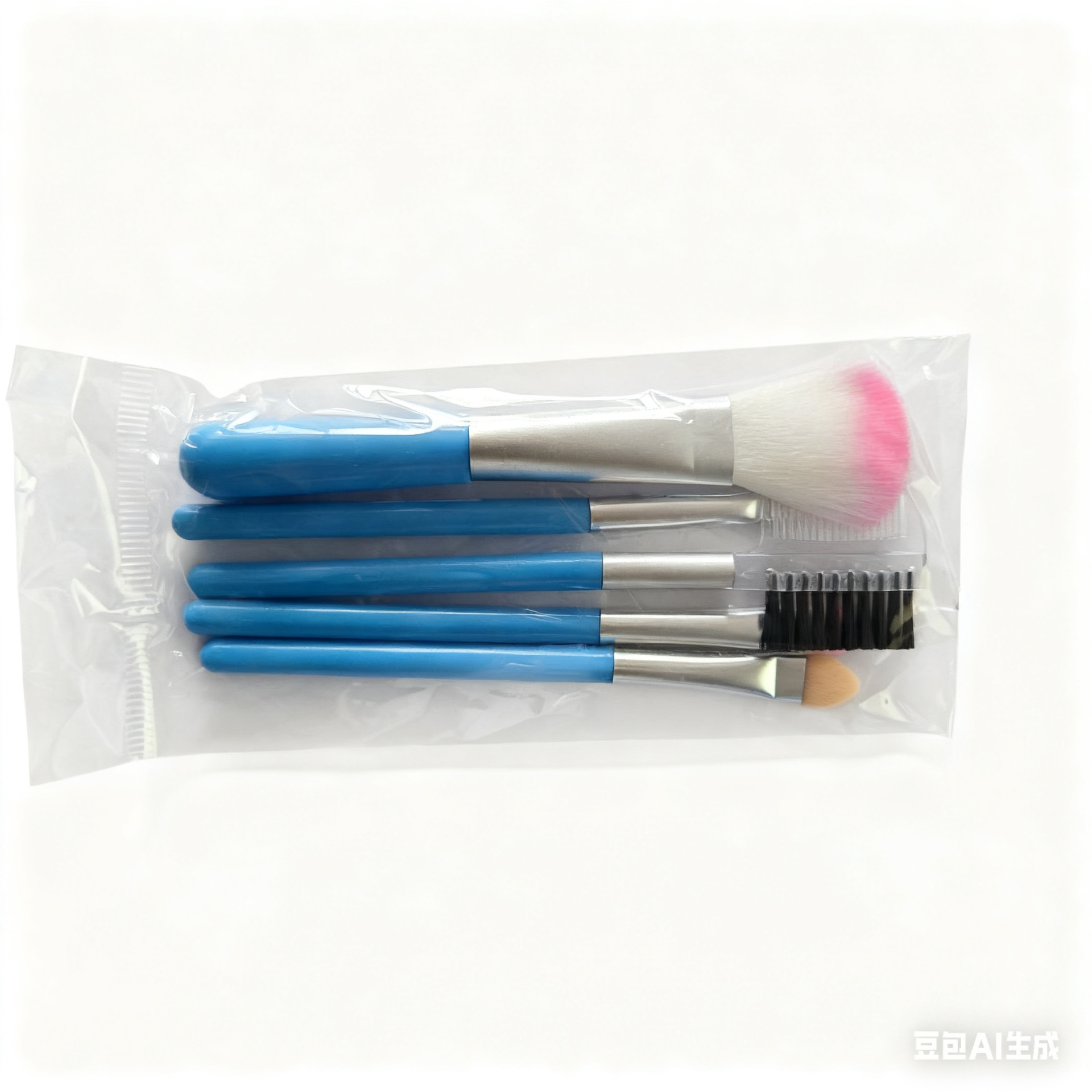 5 piezas maquillaje cepillo traje Rosa negro sombra de ojos cepillo de labios cepillo rubor cepillo de pestañas cepillo de maquillaje fábrica directa