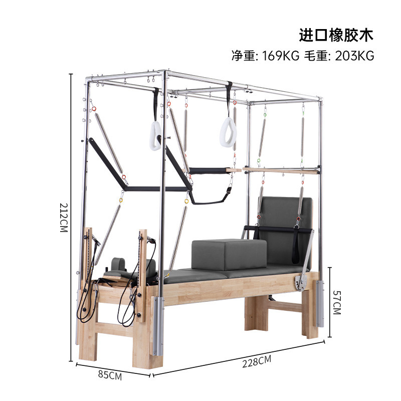 Pilates aleación de aluminio cama blanca pista completa cama de yoga Cadillac escalera barril silla estable equipo de fitness conformación