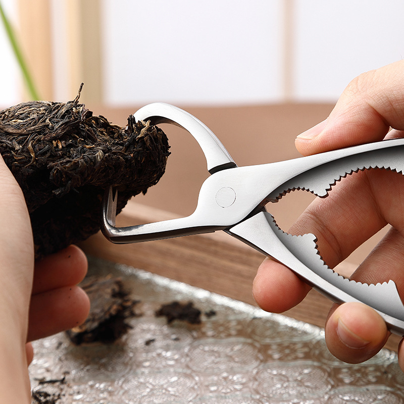 New multifunctional high-end stainless steel 304 tea tongs 430 tea tongs tea brick Pu-erh tea cake opening tool