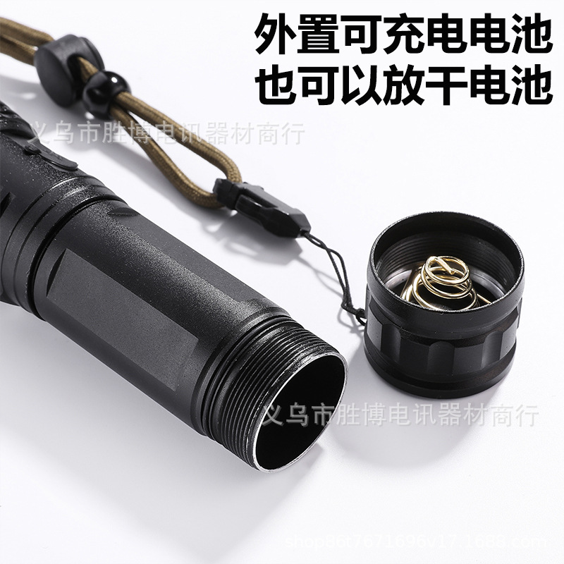 Lintera de luz transfronteriza P50 zoom telescópico de aluminio linterna recargable USB iluminación de largo alcance al aire libre X71