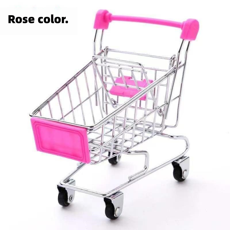 Mini Carrito de Compras Decorativo Pequeño de Hierro, para Almacenamiento de Juguetes image 11