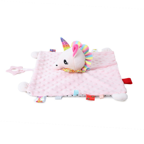 bbsky baby animal soothing towel cute cartoon lathe hanging baby handkerchief mouth towel soothing towel toy