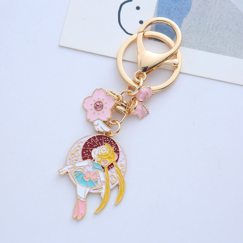 Creative Sailor Moon Keychain Luna Cat Car Keychain Cartoon Cute Couple Backpack Bag Pendant