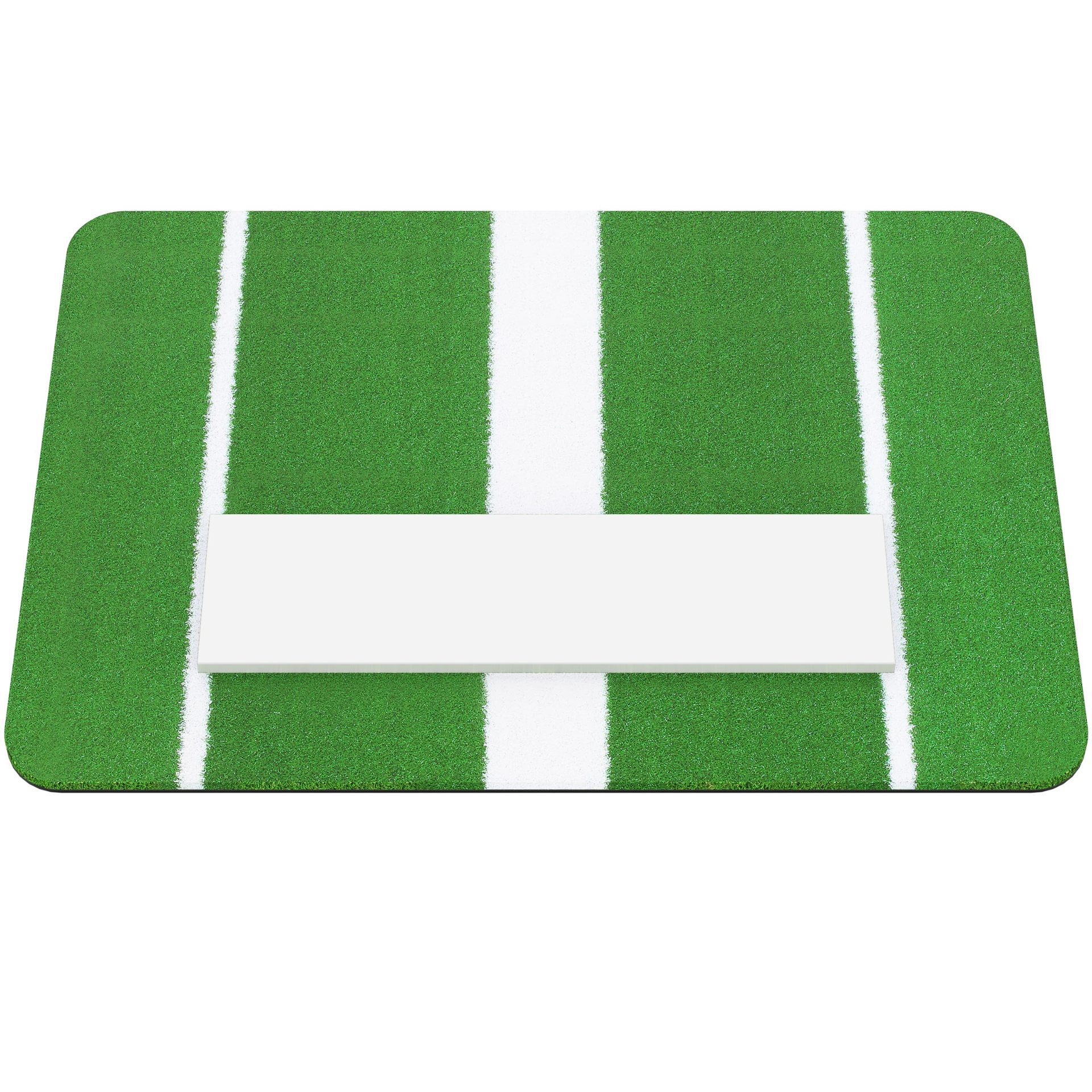 녹색과 흰색 소프트볼 매트 60*91cm