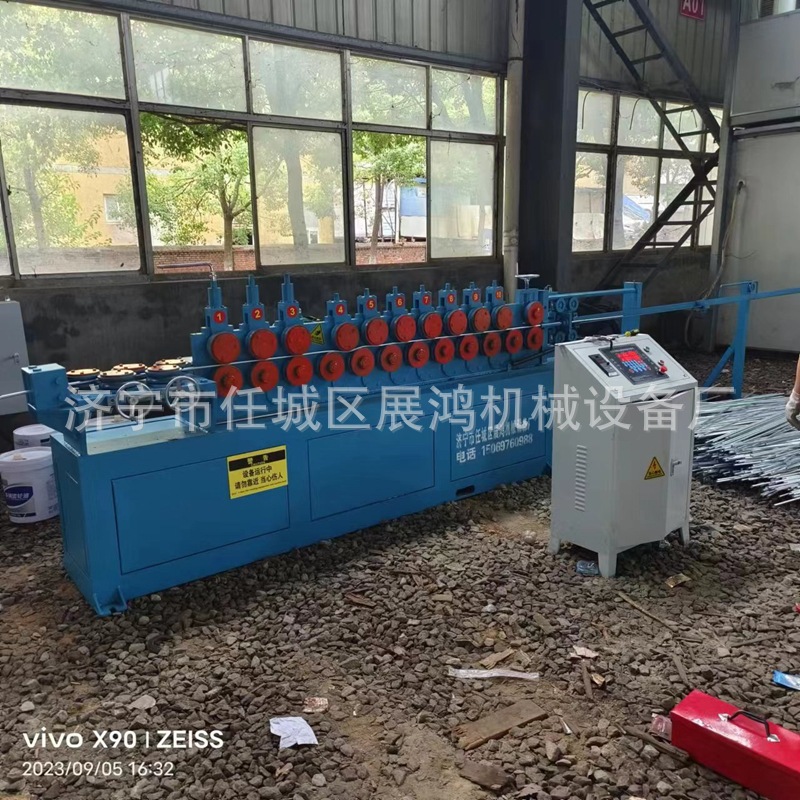 济宁展鸿数控钢筋调直机 镀锌钢筋拉条调直机 12型多轮校直机