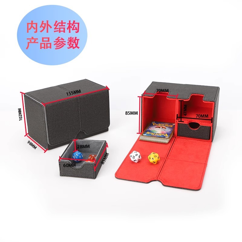 Caja de almacenamiento para cartas de comandante TOKEN, caja de colección de cartas CCG con cajón, caja organizadora para juegos de cartas para padres e hijos
