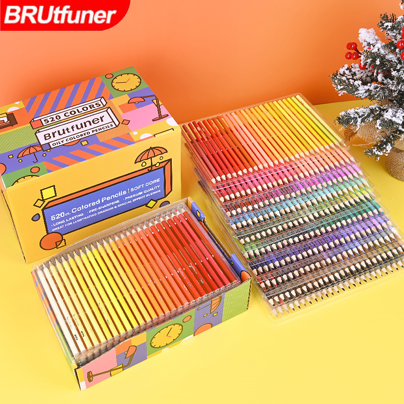 BRUTFUNER's520-color Pencil Gift Box Oil-based Pencil Painting Set Is Exclusively Available Across Borders