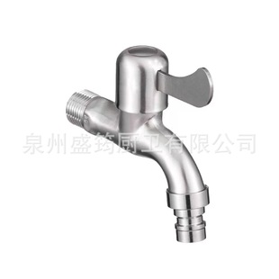 304 stainless steel faucet lengthened thick mop pool washbasin washing machine explosion faucet batch factory direct sales