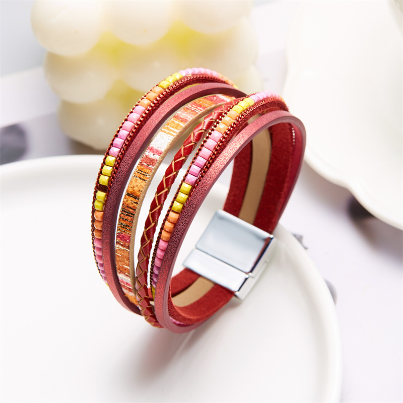Simple Style Geometric Pu Leather Women's Bracelets display picture 16