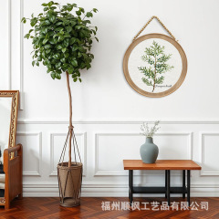 アメリカンカントリーハンギング絵画新しい植物装飾絵画寝室壁画レストラン壁の枝と緑の葉の壁掛け