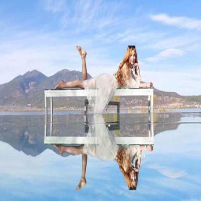 可钢化镜子天空之境舞蹈室镜子原片可定尺寸可夹胶