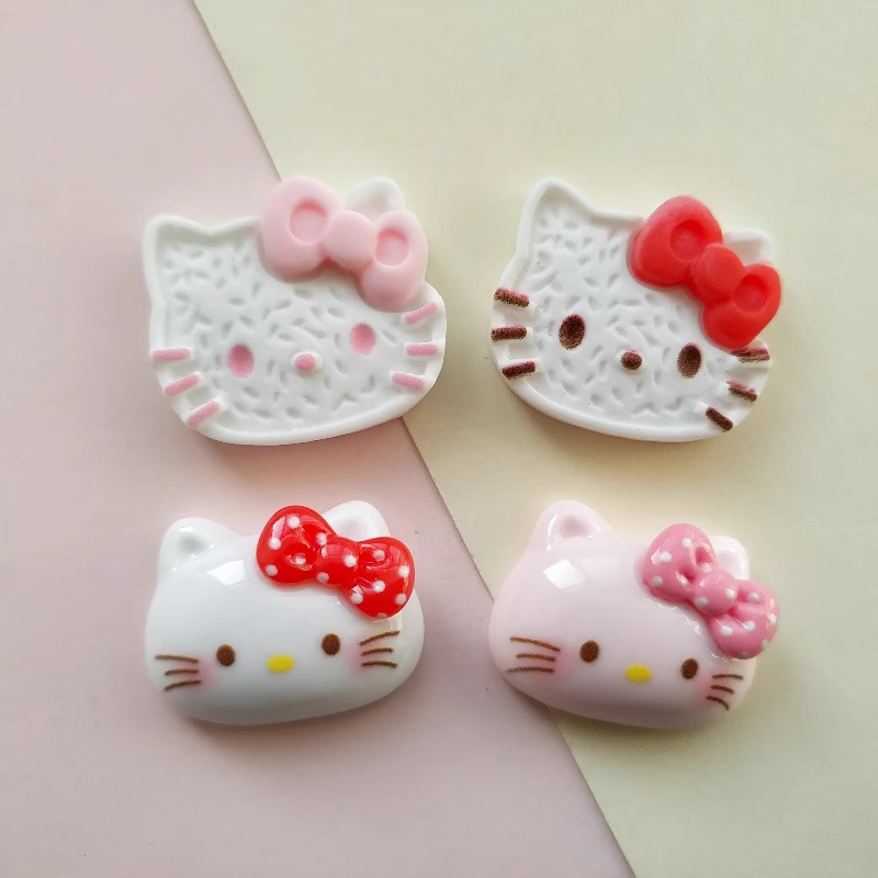 Hello kitty, cartoon white accessory, accessories handmade, handle, cream phone case, hairgrip, DIY 3