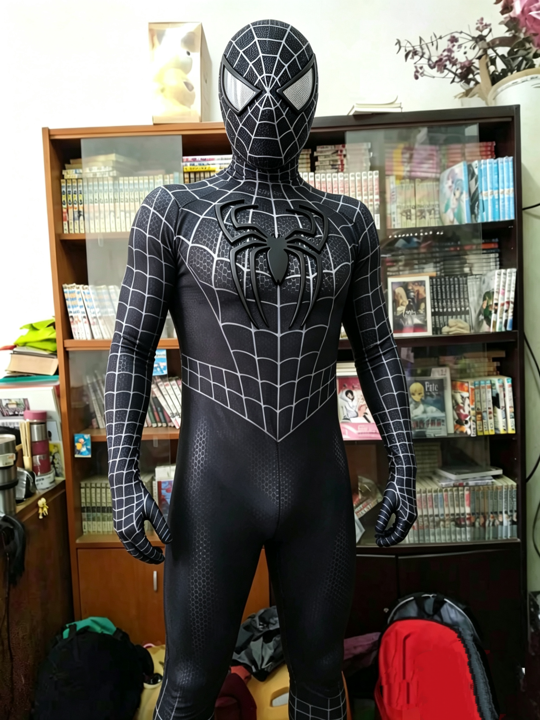 黑色毒液立体黑蜘蛛超级英雄蜘i蛛侠Spiderman Cosplay连体紧身衣