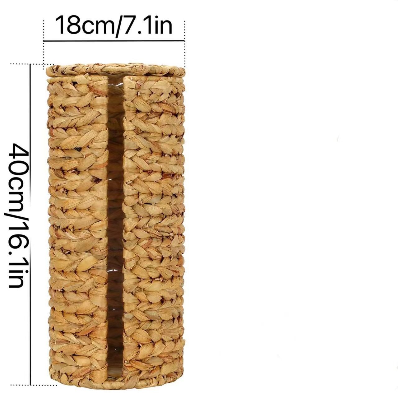 Cesta de almacenamiento de tejido de paja de calabaza de agua de tejido de paja Cesta de almacenamiento de toallas de baño almacenamiento de almacenamiento de cocina de stock natural