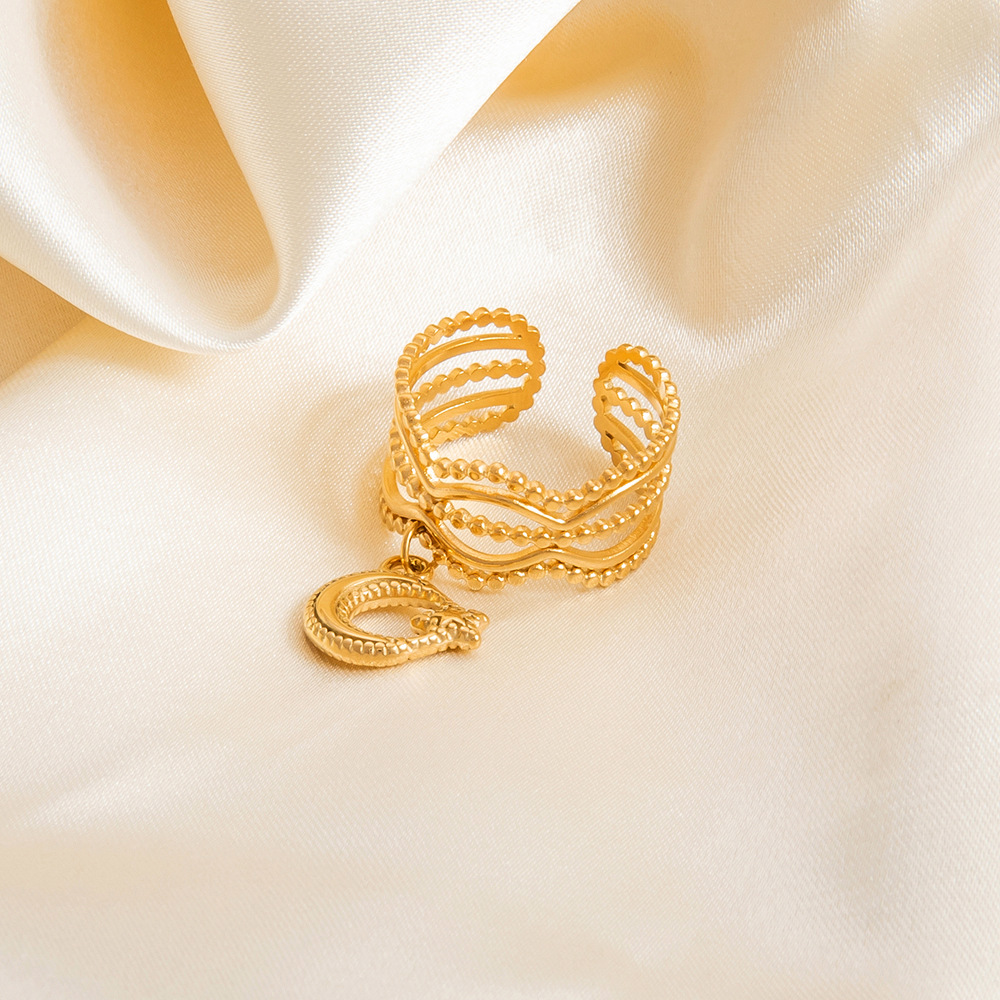 4g Weight Open Rings Classification Adjustable Ring Size 1 Piece Quantity Casual, Holiday Occasion 304 Stainless Steel Material Starfish, Shell, Fish Pattern Women's Gender Plating Design Marine Style Style Gold Color Marine Style Starfish Shell Fish 304 Stainless Steel Plating Women's Open Rings 14