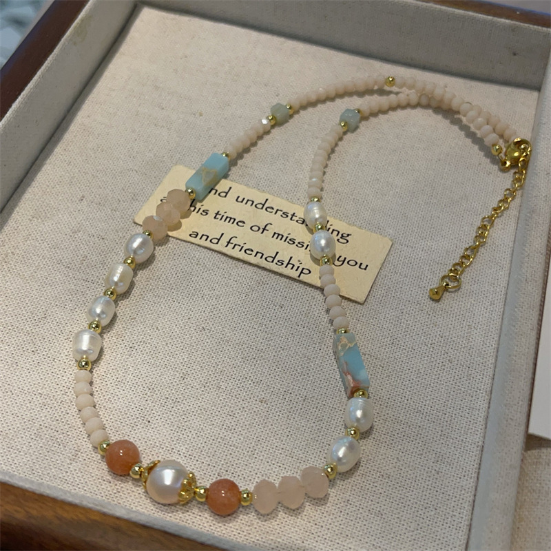 Luz de lujo personalidad barroco irregular rosa piedra de agua dulce perla pulsera temperamento femenino drawable grava pulsera