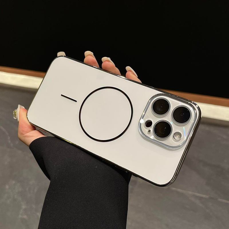 苹果16Promax手机壳新款磁吸iPhone15纳米磨砂14镭射镜头膜保护套|undefined