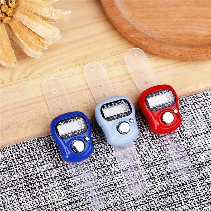 手指计数器电子数显手动按压戒指记数器戒指计数器指环点数器