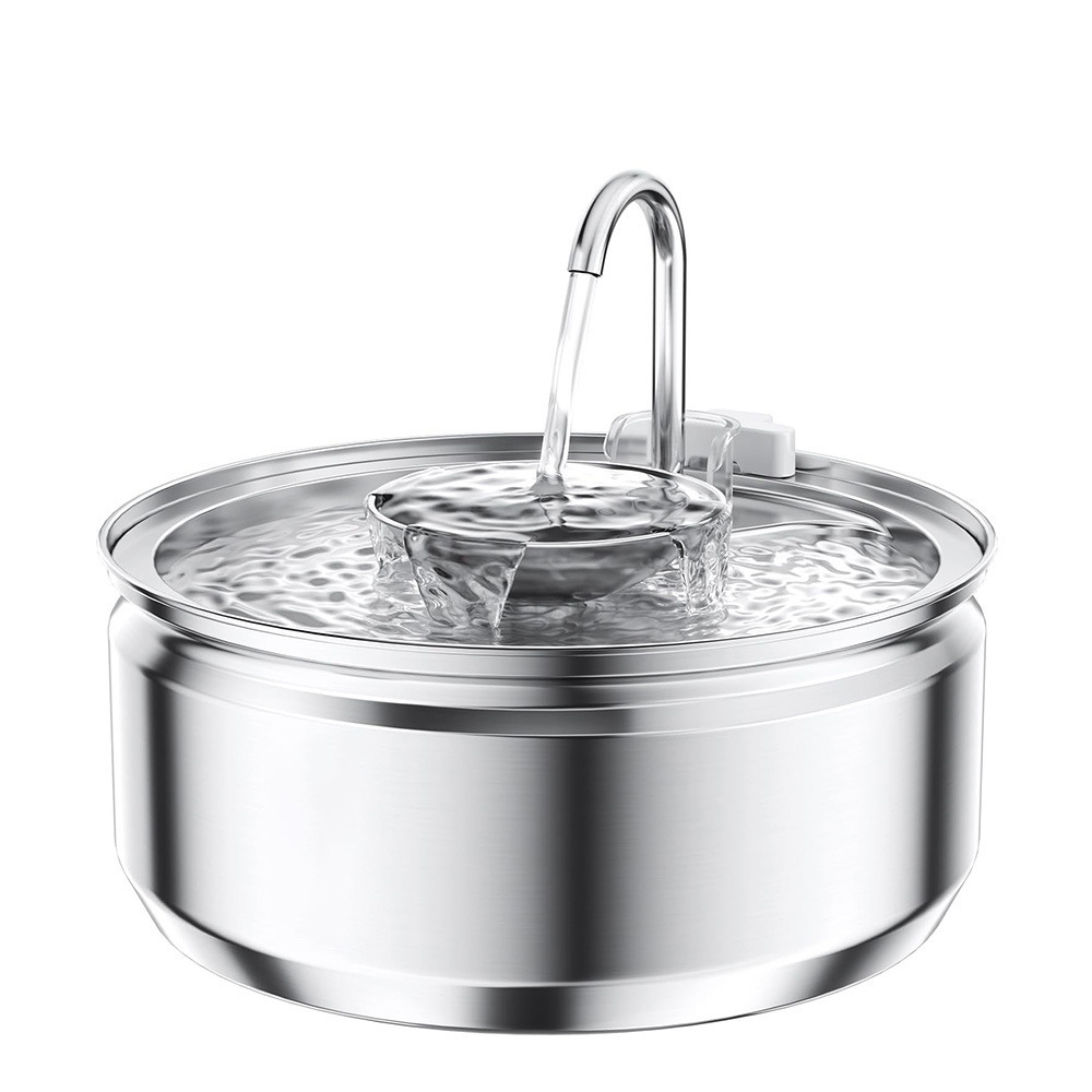 Explosiones transfronterizas 3.2L bebedor de acero inoxidable para mascotas alimentador automático para gatos bebedor de mascotas para perros y gatos tazón