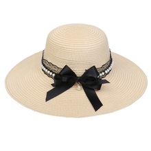 遮陽防曬網紅草帽女夏天沙灘海邊出游渡假大帽檐大沿涼帽太陽帽子