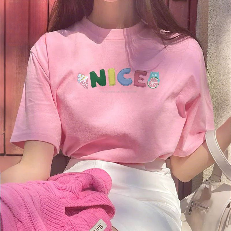 唐狮集团MH短袖T恤女装夏季2025新款百搭洋气减龄小个子纯棉上衣