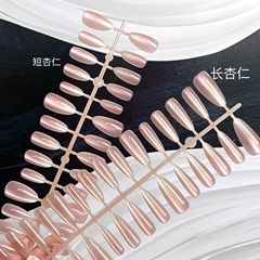 【全尺碼】30片手工穿戴甲純玉腮紅高級感百搭顯白可拆卸成品甲片