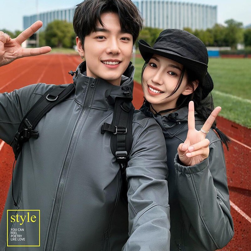Lightweight Soft Shell Jacket with Printed Logo, Thin Velvet Stand-Up Collar Jacket, Outdoor Workwear, Mountaineering Jacket, Hooded Jacket Lightweight Soft Shell Jacket with Printed Logo, Thin Velvet Stand-Up Collar Jacket, Outdoor Workwear, Mountaineering Jacket, Hooded Jacket