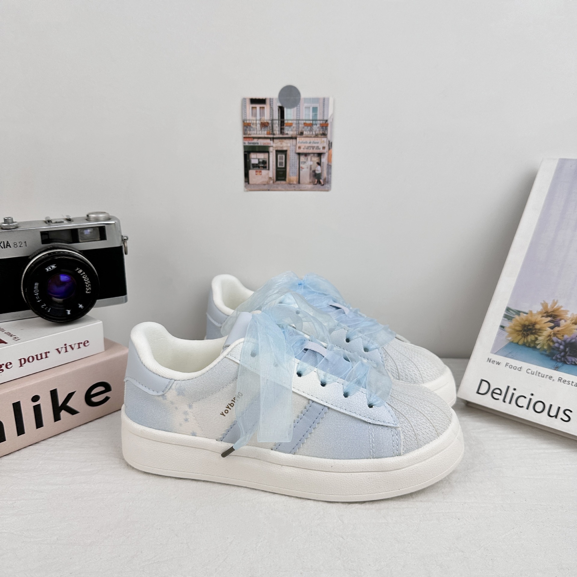 Farwave Shell cabeza zapatos blancos para mujeres 2025 nuevo verano dopamina versátil transpirable zapatos de skate de estudiantes casuales