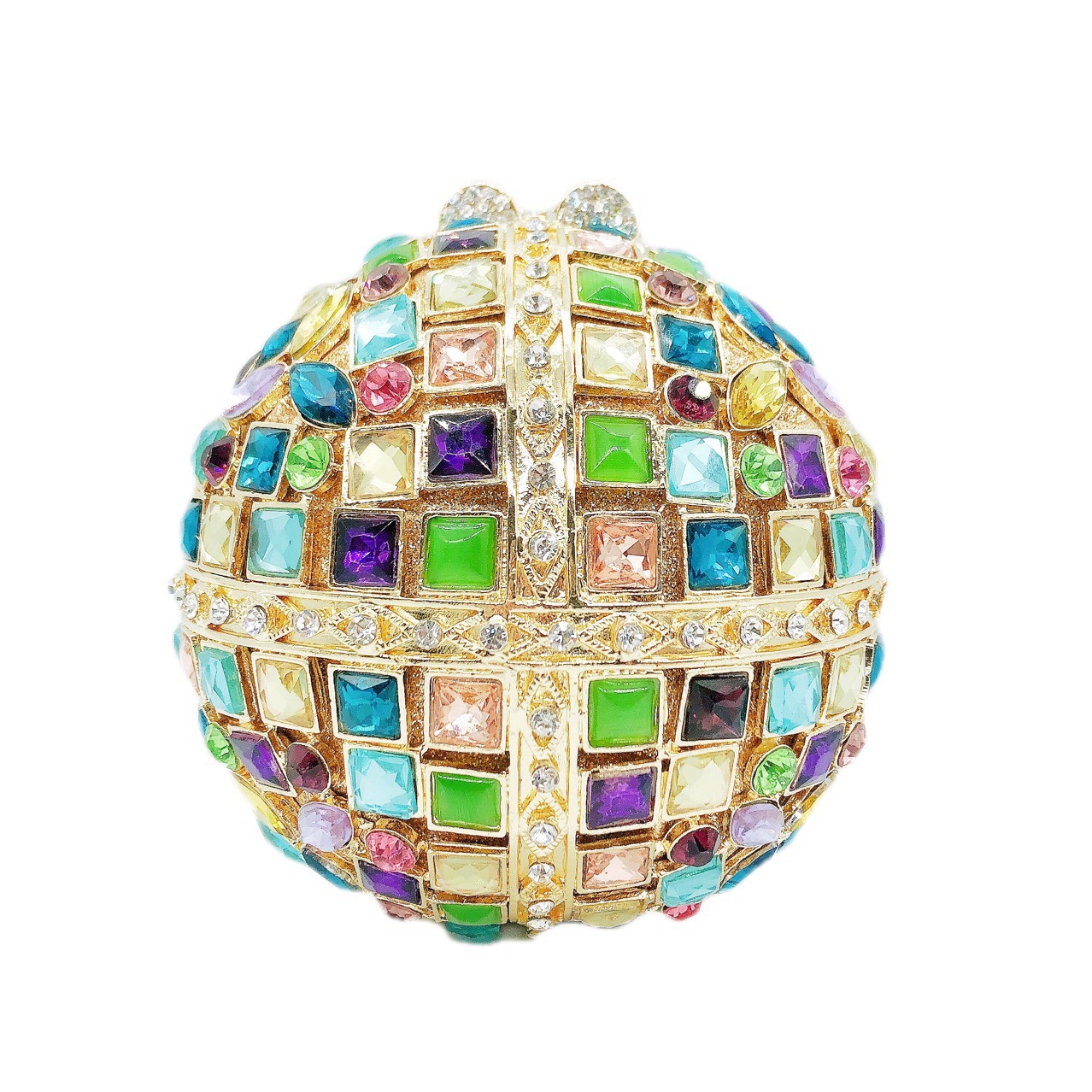 Selección estricta transfronteriza nueva bolsa de diamante de vidrio colorido bolsas de cena de diamantes bolsas de mano bolsas de mujer