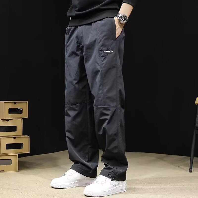 American Style Outdoor Mountaineering Quick-drying Charge Pants Men's Trendy Brand Windproof Paratrooper Pants Loose Straight Functional Tooling Pants