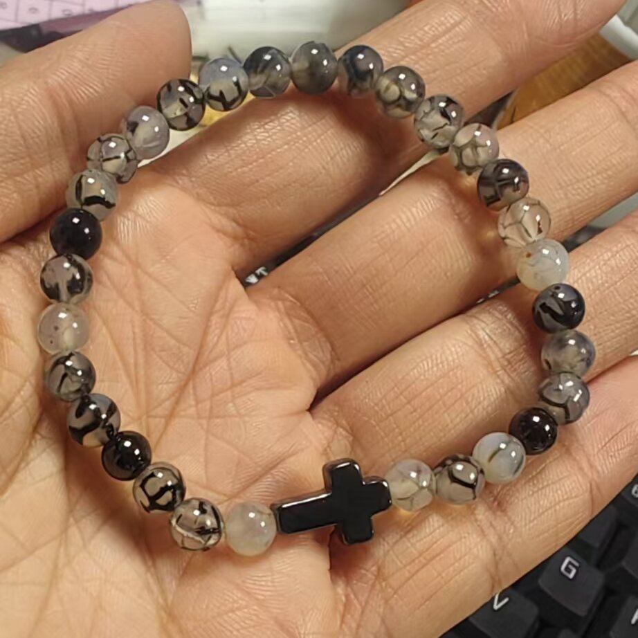 Fábrica directa de piedra natural 6MM ojo de tigre pino pulsera de cuentas pulsera de cuentas de color pulsera de joyería pulsera