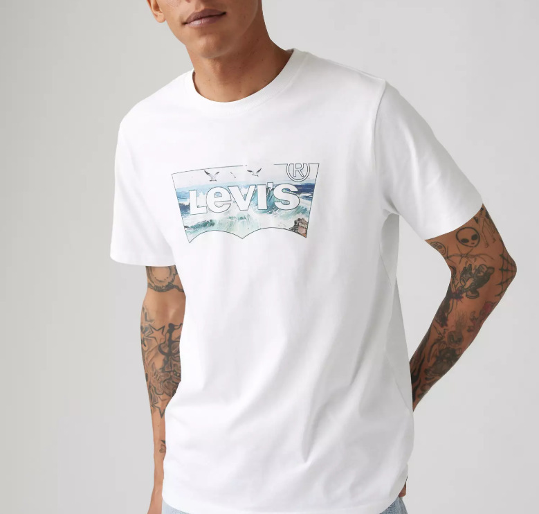 2025欧米ファッションクロスボーダー夏新作トレンドLevi「s高品質男女同モデルtシャツプリント|undefined