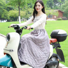 秋冬电动车挡风被摩托骑车保暖护膝防水加厚加绒半身裙防风裙围裙