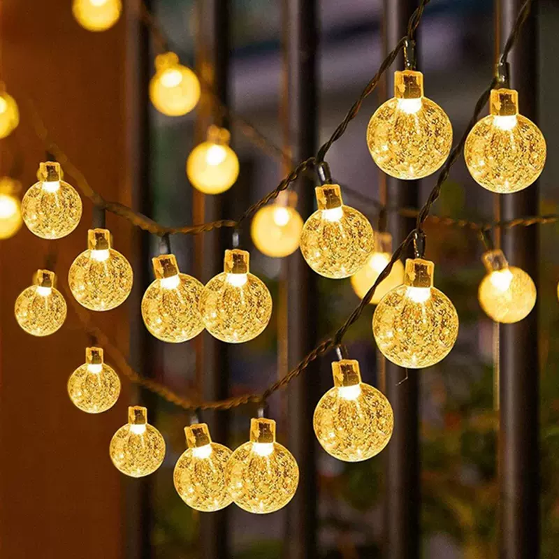 led新太阳能户外灯家用庭院灯串防水阳台花园led氛围灯带挂树彩灯