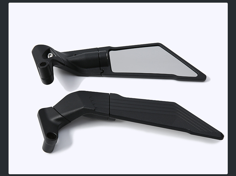 Cross-Border Applicable Honda Suzuki Yamaha Motorcycle Rearview Mirror Fixed Wing Invisible Wing Mirror Adjustable Reversing Mirror