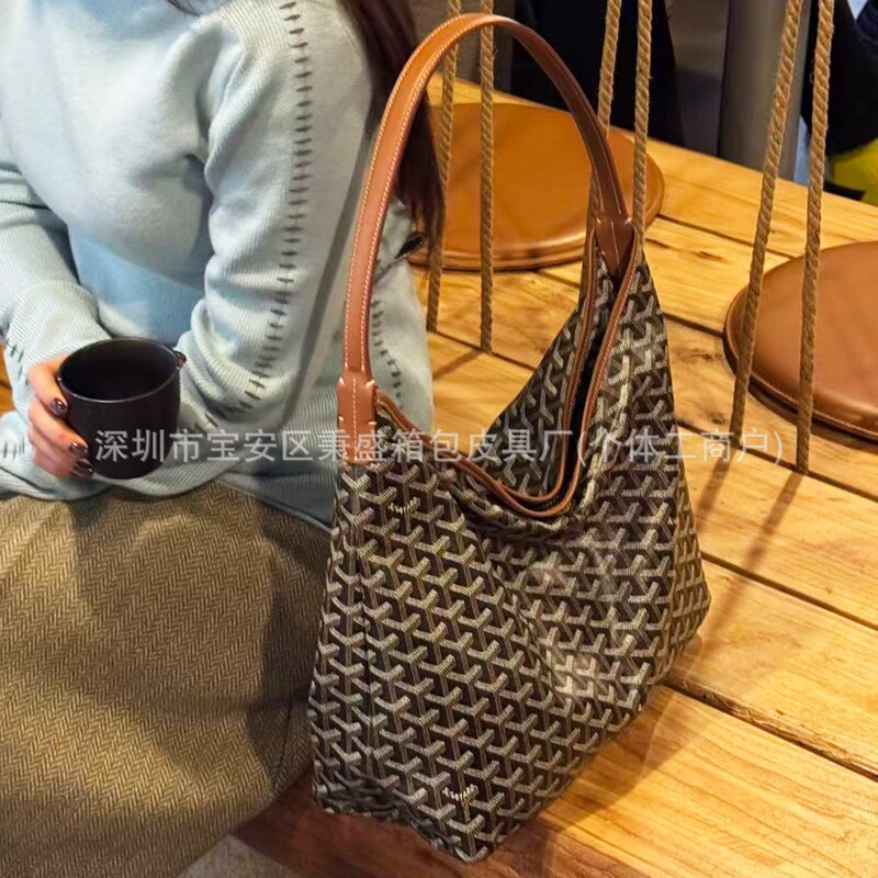 (New Year's Gift) High-End Version of the Dog Tooth Goya Hobo Shoulder Bag, Large Capacity Cowhide Underarm Bag (New Year's Gift) High-End Version of the Dog Tooth Goya Hobo Shoulder Bag, Large Capacity Cowhide Underarm Bag