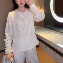 莫奈花园轻奢高级感气质时尚优雅女装上衣2025新款秋季可一件代发