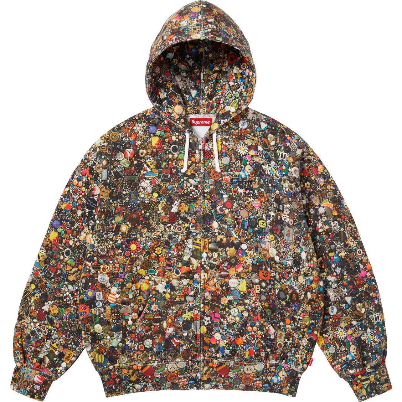 E616# collaboration all-over print pullover hoodie / S
