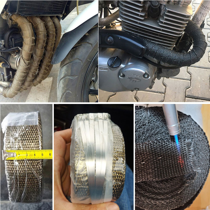 Universal Anti-Scalding Cloth for Car and Motorcycle Exhaust Pipes, Heat-Insulating Sponge, Fire-Proof and Anti-Scalding Banana Fiber Cotton Cloth