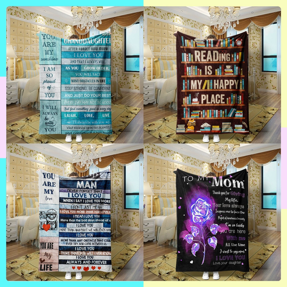 Любовное семейное фланелевое одеяло летнее одеяло для кондиционирования воздуха трансграничное горячая Распродажа осенне-зимнее одеяло с принтом для сна