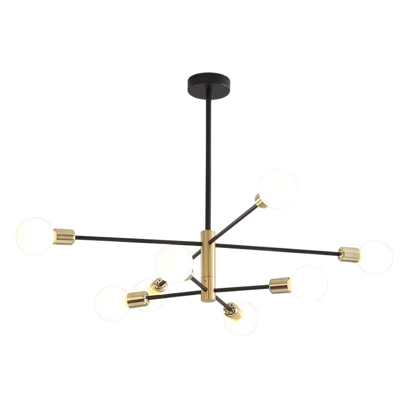 Transfronterizo nórdico sala de estar araña moderna minimalista LED estudio araña lámpara creativa personalidad dormitorio lámpara de techo