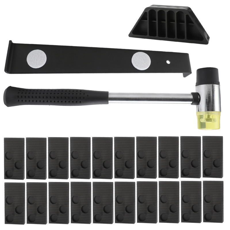 跨境23件套木地板安装工具 橡胶锤 回力钩 敲板 插片地板安装套装