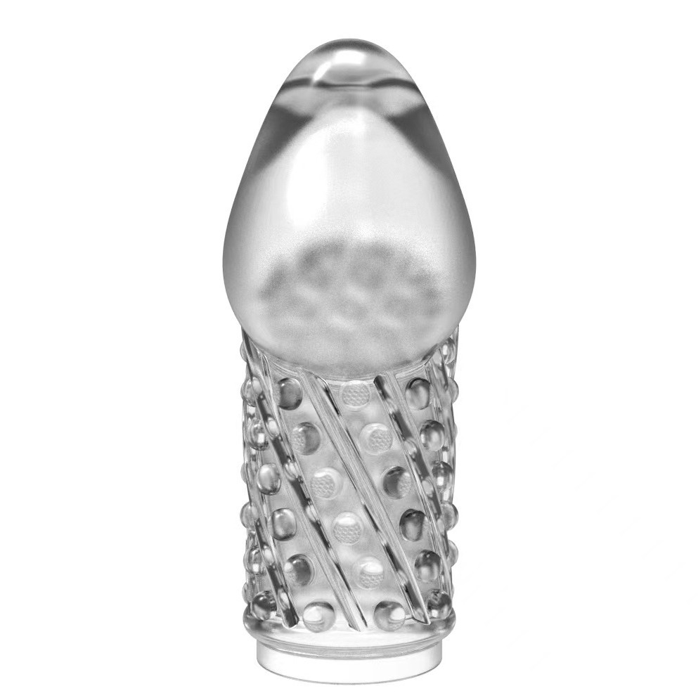 Preservativo ritardato per glande per uomo, desensibilizzazione, ispessimento e allungamento del pene, preservativo per orgasmo duraturo, sex toy_voghion.com