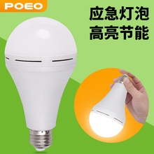 LED应急灯泡E27螺口遇水亮球泡灯商超家用室内停电应急灯跨境热销