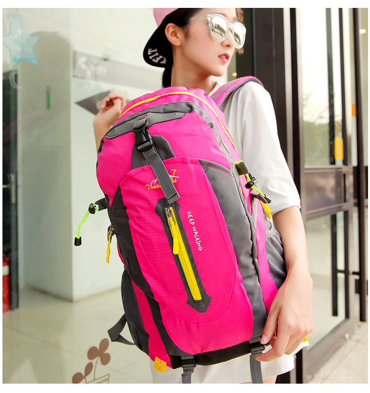 Unisex Polyester Einfarbig Mode Reißverschluss Funktioneller Rucksack display picture 1