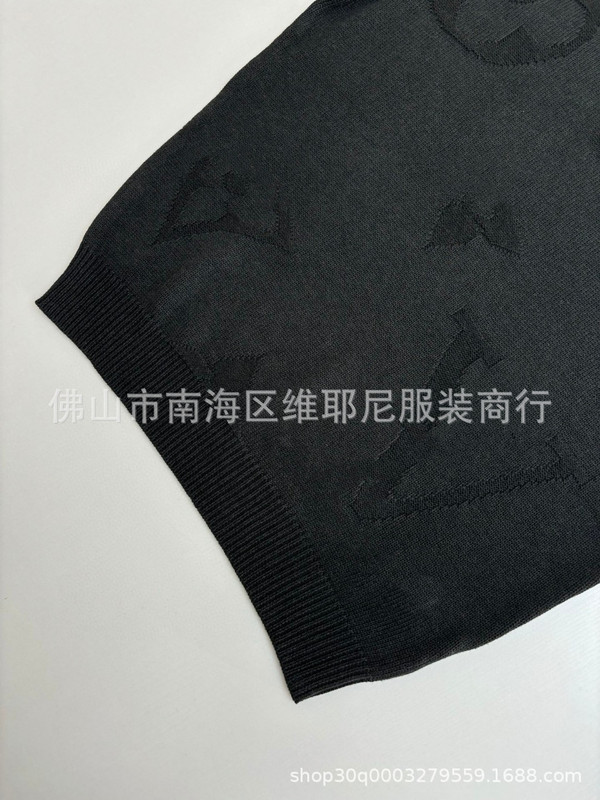 毒家 高品质 1-V家暗纹提花立领秋冬毛衣高定设计感百搭针织衫潮|undefined