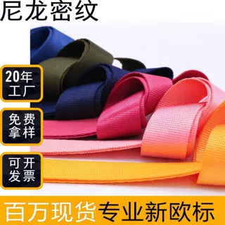 厂家直销尼龙密纹彩色加厚平纹箱包背包座椅织带辅料